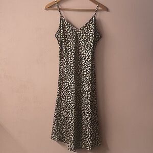 Forever 21 Black|Brown|Cream Animal Print Slip Dress NWT Size S